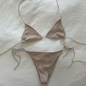 tan swim, color- sand, style- suki